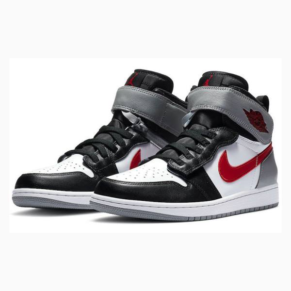 Air Jordan 1 Nike Flyease Particle Zapatillas Baloncesto Hombre Negras Rojas Plateadas | JD-805TR