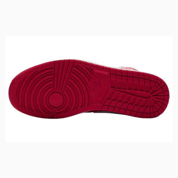 Air Jordan 1 Nike Mid Chicago Zapatillas Baloncesto Hombre Blancas Rojas | JD-641BP