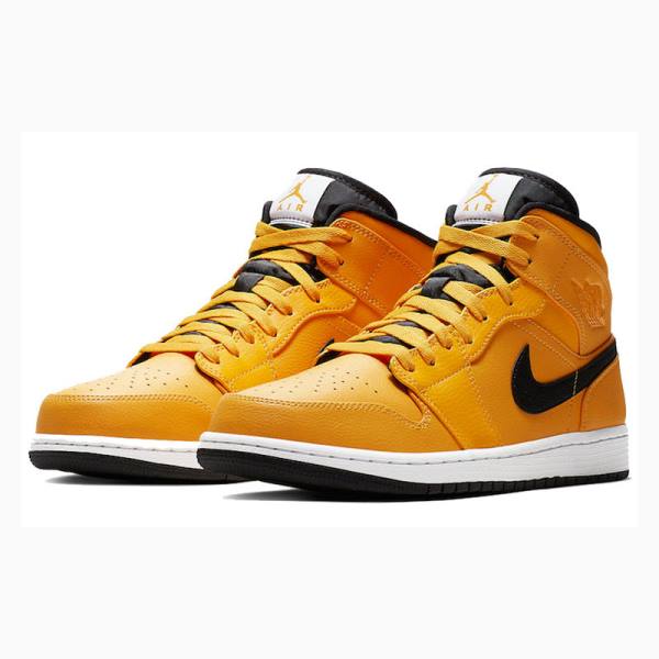 Air Jordan 1 Nike Mid Zapatillas Baloncesto Hombre Doradas | JD-214FI