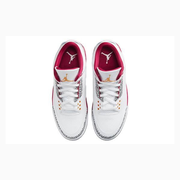 Air Jordan 3 Nike Retro Cardinal Zapatillas Baloncesto Hombre Blancas Rojas | JD-532EO