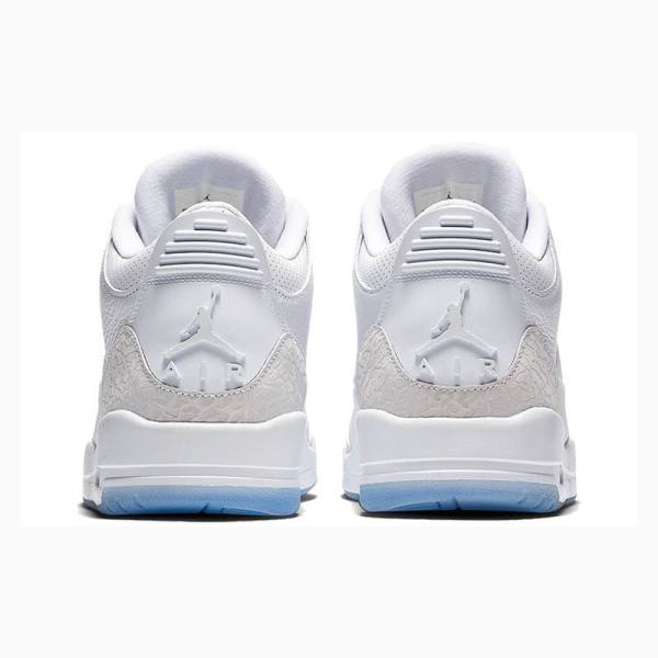 Air Jordan 3 Nike Retro Zapatillas Baloncesto Hombre Blancas Azules | JD-213EM