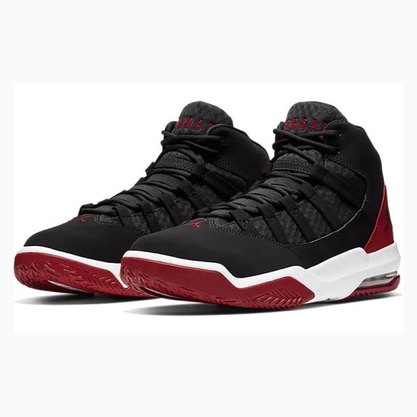Air Jordan Nike Max Aura Zapatillas Baloncesto Hombre Negras Rojas | JD-095XR